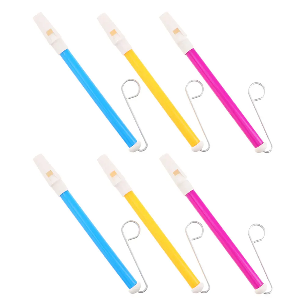 

6pcs Slide Whistle For Kids Musical Instrument Portable Blowing Plaything Party Favors Toddler Music Learning Instrument Horn