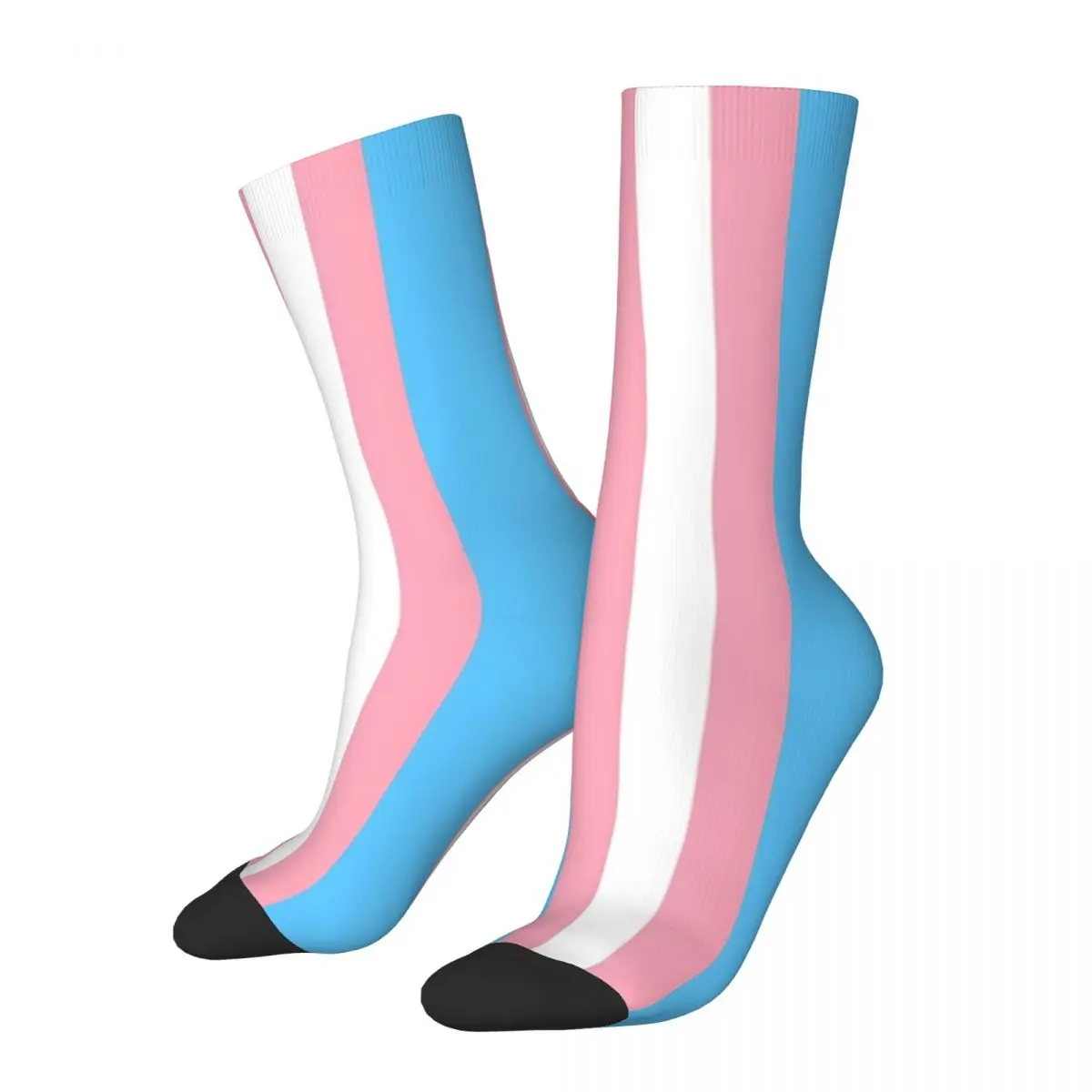 

Transgender Pride Flag Socks Autumn Stockings Fashion Women Men Quality Socks Custom Cycling Anti Sweat Socks