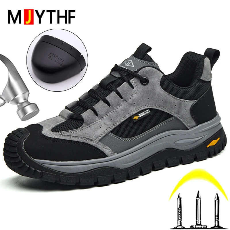 

High quality Indestructible shoes Male Safety Shoes Anti-smash Anti puncture Working Sneakers Steel toe shoes Protection Boots