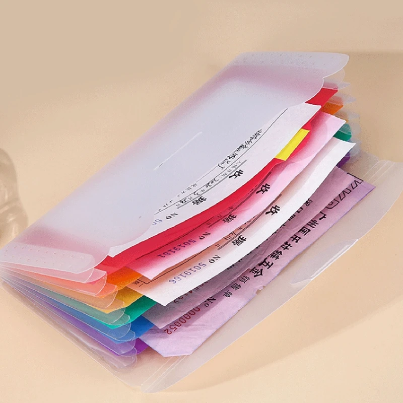 Multi-layer File Wallet Receipt Folder Bills Organizer Holder Document Folder D5QC