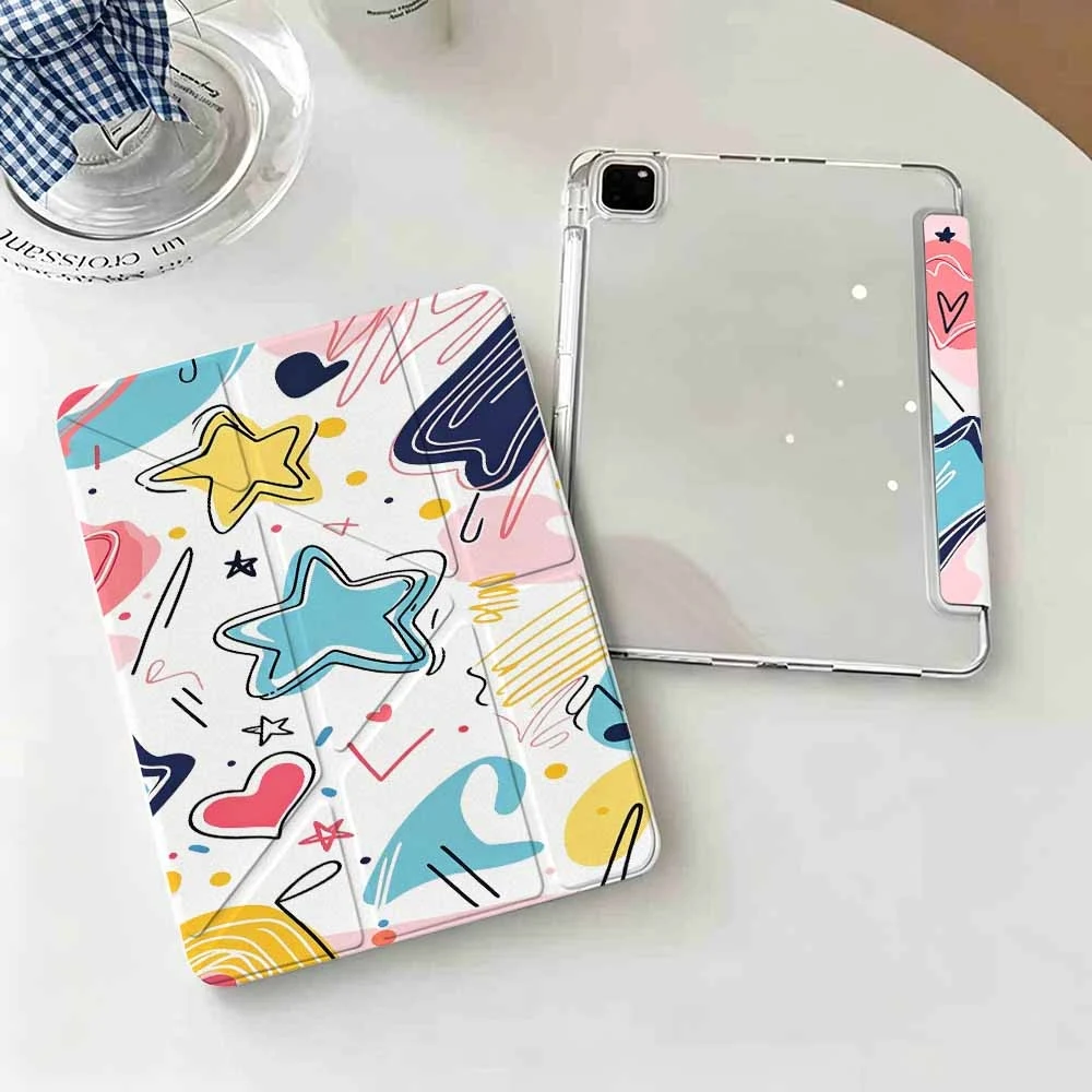 Trending Cute Doodles For IPad Mini Air Pro 13 12.9 11 10.9 10.5 10.2 9.7 8.3 7.9 inch 5 6 7 8 th Pen Slot Tablet Case