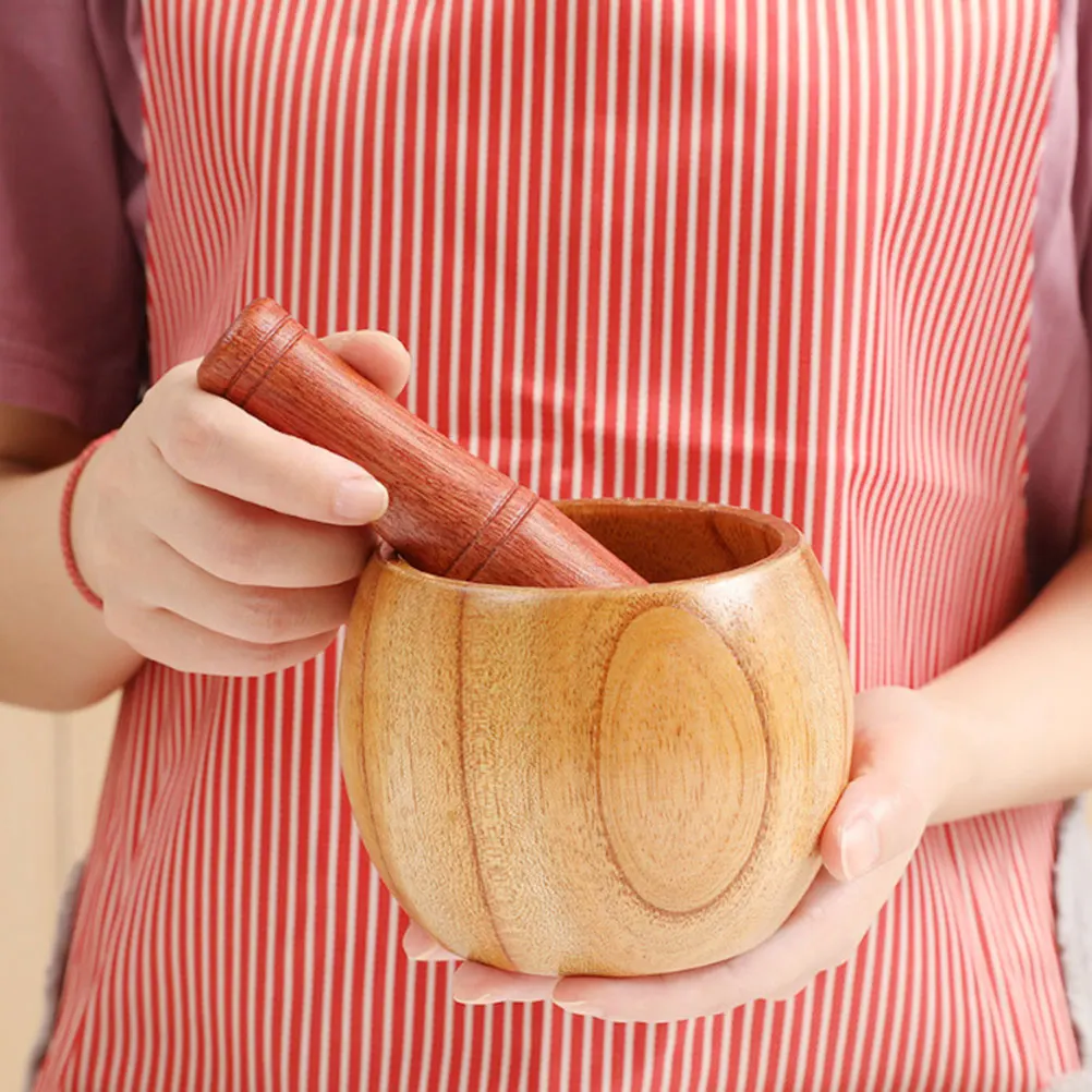 

Jujube Wood Garlic Masher Smooth Handle Kitchen Tool For Spice Paste Household Use Wooden Pestle Muddler