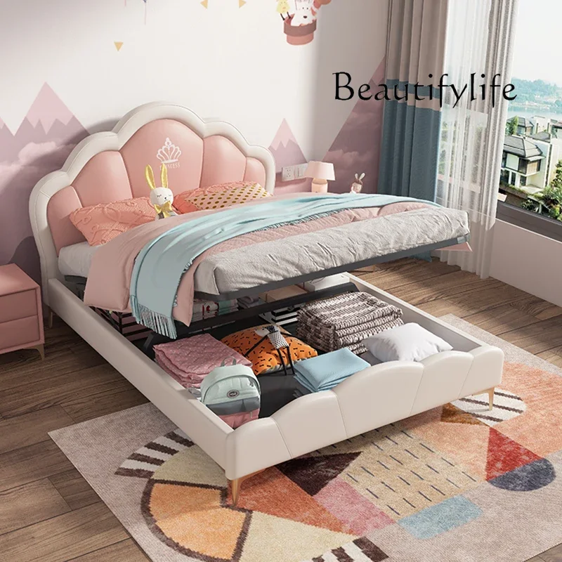 Cc تصميم بسيط فردي سرير أطفال الأميرة الحديثة كاماس الرضع الأثاث ديكور المنزل الطبيعي سرير أطفال السلامة الخشبية