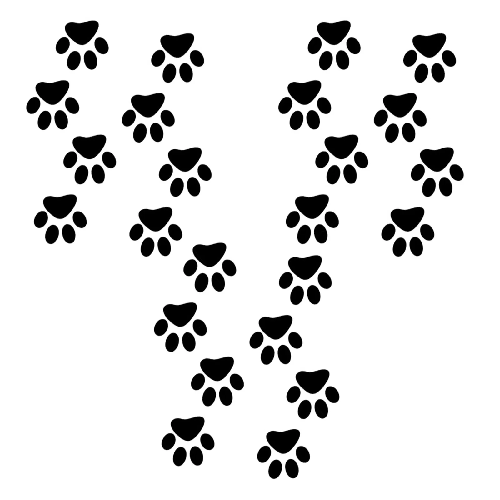 

24pcs Cat Footprint Premium Pvc Decorative Decal Auto Body Sticker For Car Decoration Lovely Cat Paw Print Sticker Durable