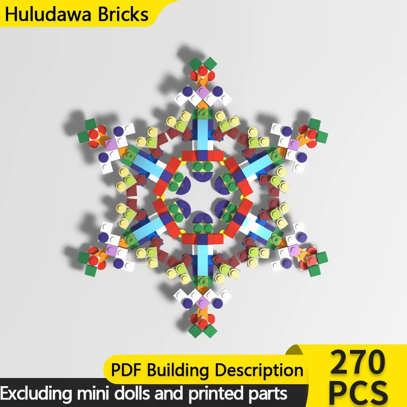 

City Street View Model MOC Building Bricks Christmas Snowflake Modular Technology Children Holiday Gifts Assemble Toys Suit