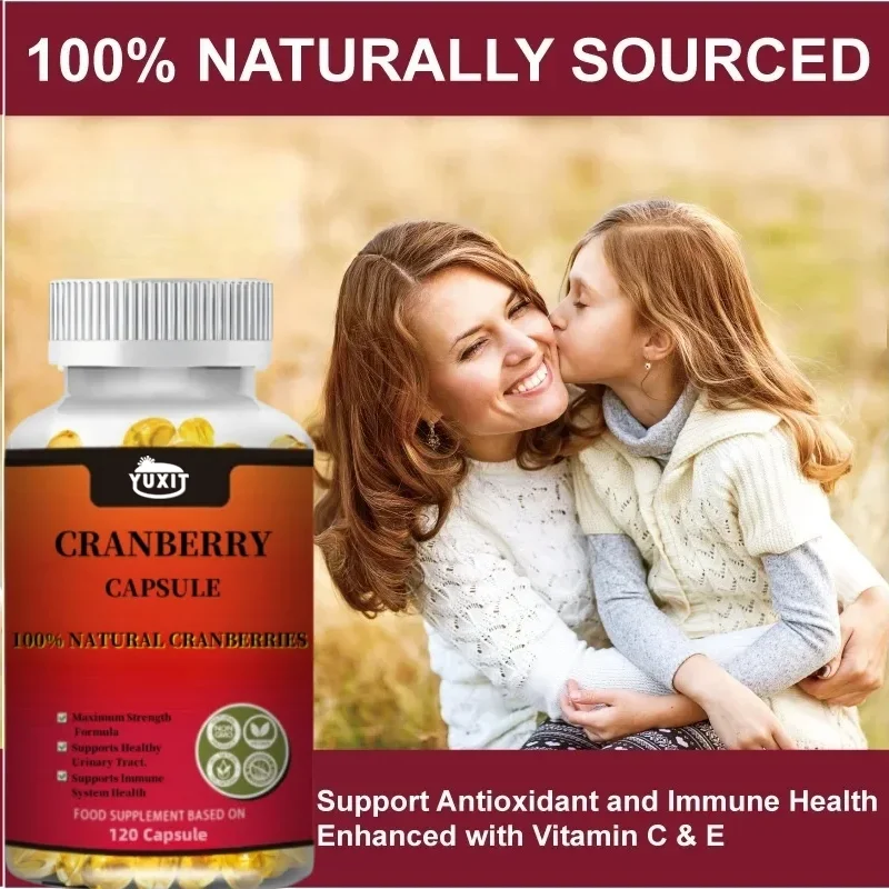 YUXIT Cranberry Juice Extract - Most Effective Cranberry Pills for Women, Cranberry Supplement - 60/120 Capsules