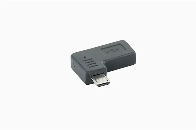 Adapter danych żeński typu C na Micro USB 2.0 5-pinowy męski 90 stopni lewy i prawy kątowy typ c