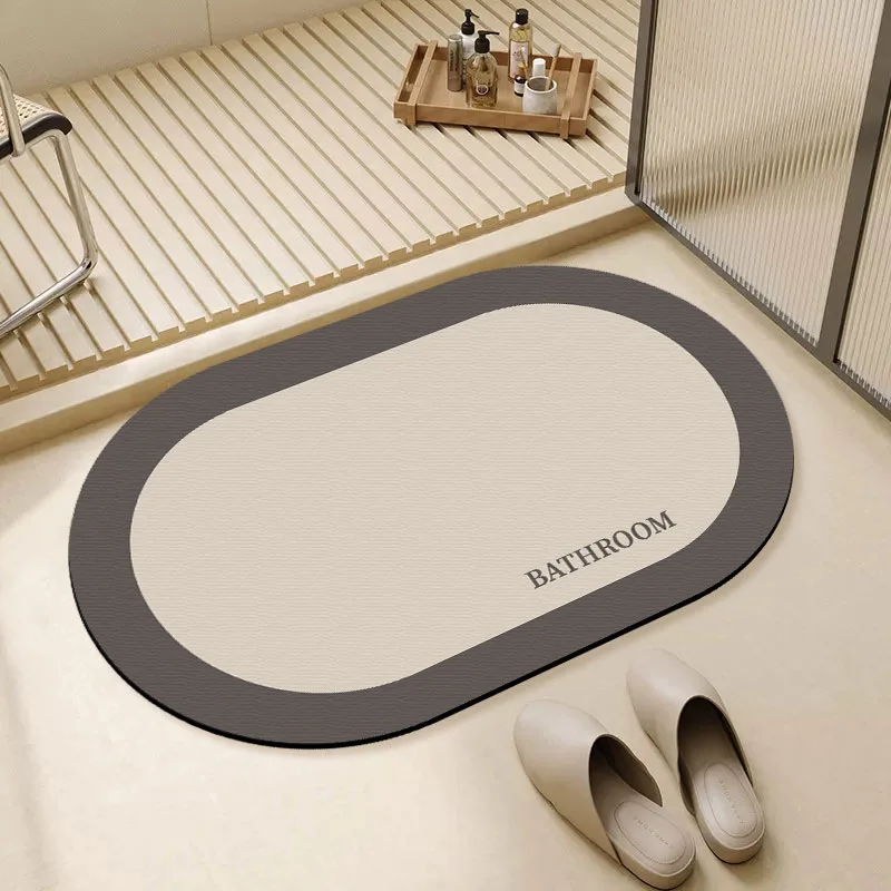 Toilet floor mat Bathroom non-slip absorbent toilet door toilet diatom mud quick drying mat carpet