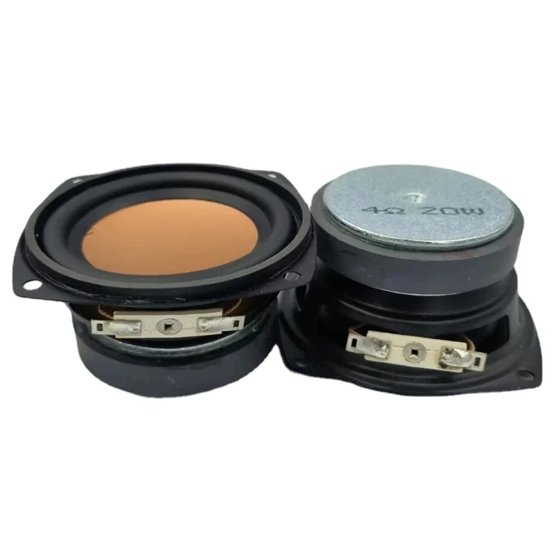 SOTAMIA 2Pcs 3 Inch Portable Audio Speaker 4 Ohm 8 Ohm 20W Full Range Sound Speaker Rubber Edge Loudspeaker DIY Home Audio