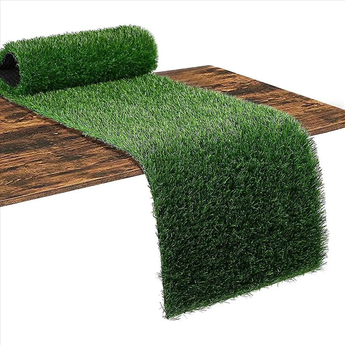Learned- 2X Grass Table Runner 12 X 72 Inch, Green Artificial Tabletop Decor for Wedding, Birthday Party, Banquet, Baby Shower