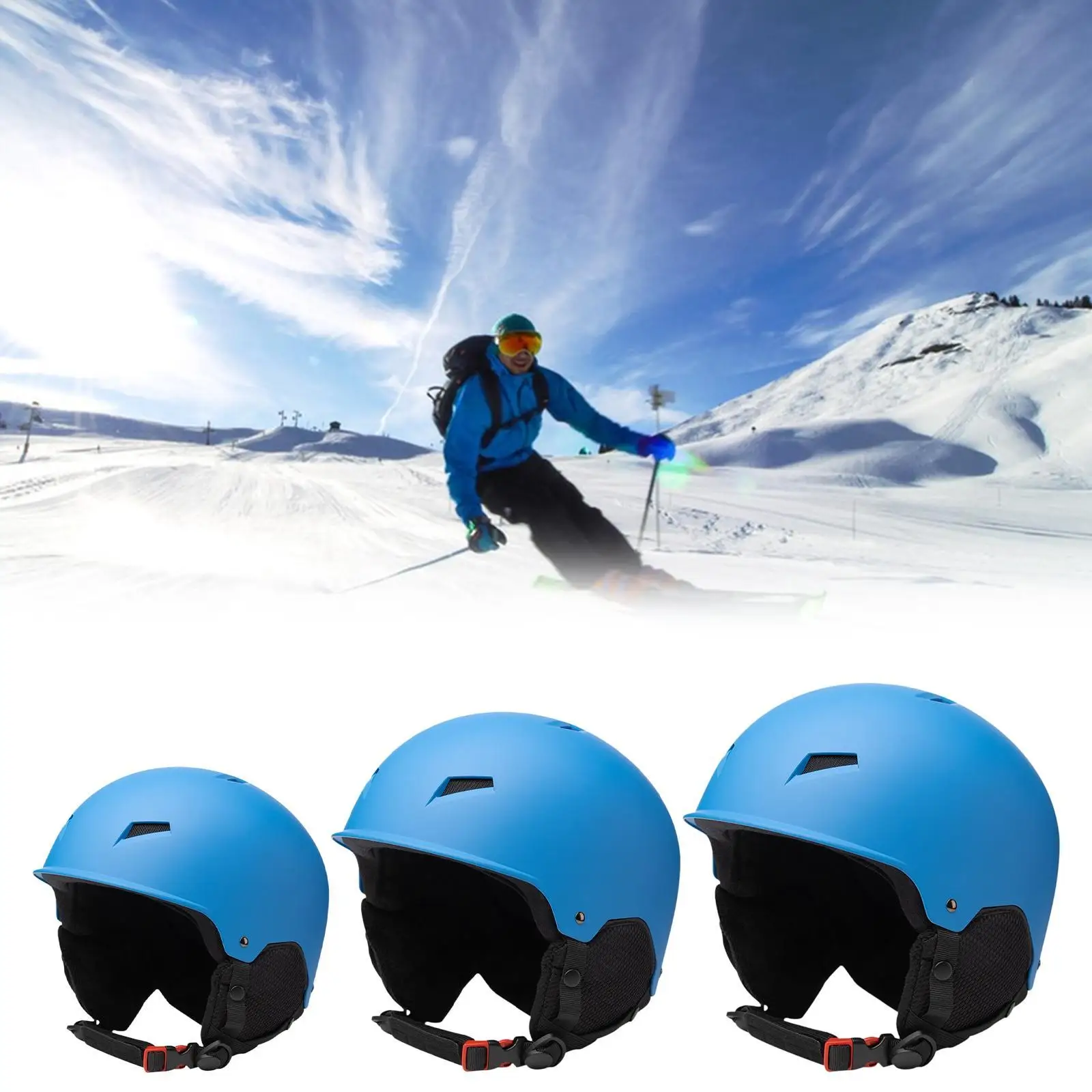 Snow Helmet Ski Helmet Versatile Stable Breathable Crash Protection Portable