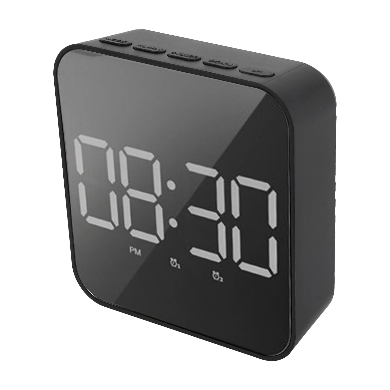 Battery Powered LED Alarm Clock Multi-Function Clock Power Saving Mode Snooze Function Dual Power Options Large LED Display