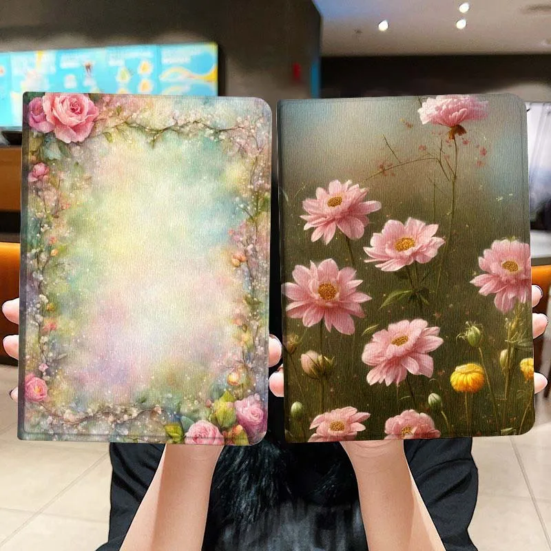 

Art Retro Popular Flower Gift For Honor Pad 8 V8 9 GT MagicPad 13 3 2 Tab MatePad Pro Air 12 X 12.6 Foldable Tablet Case