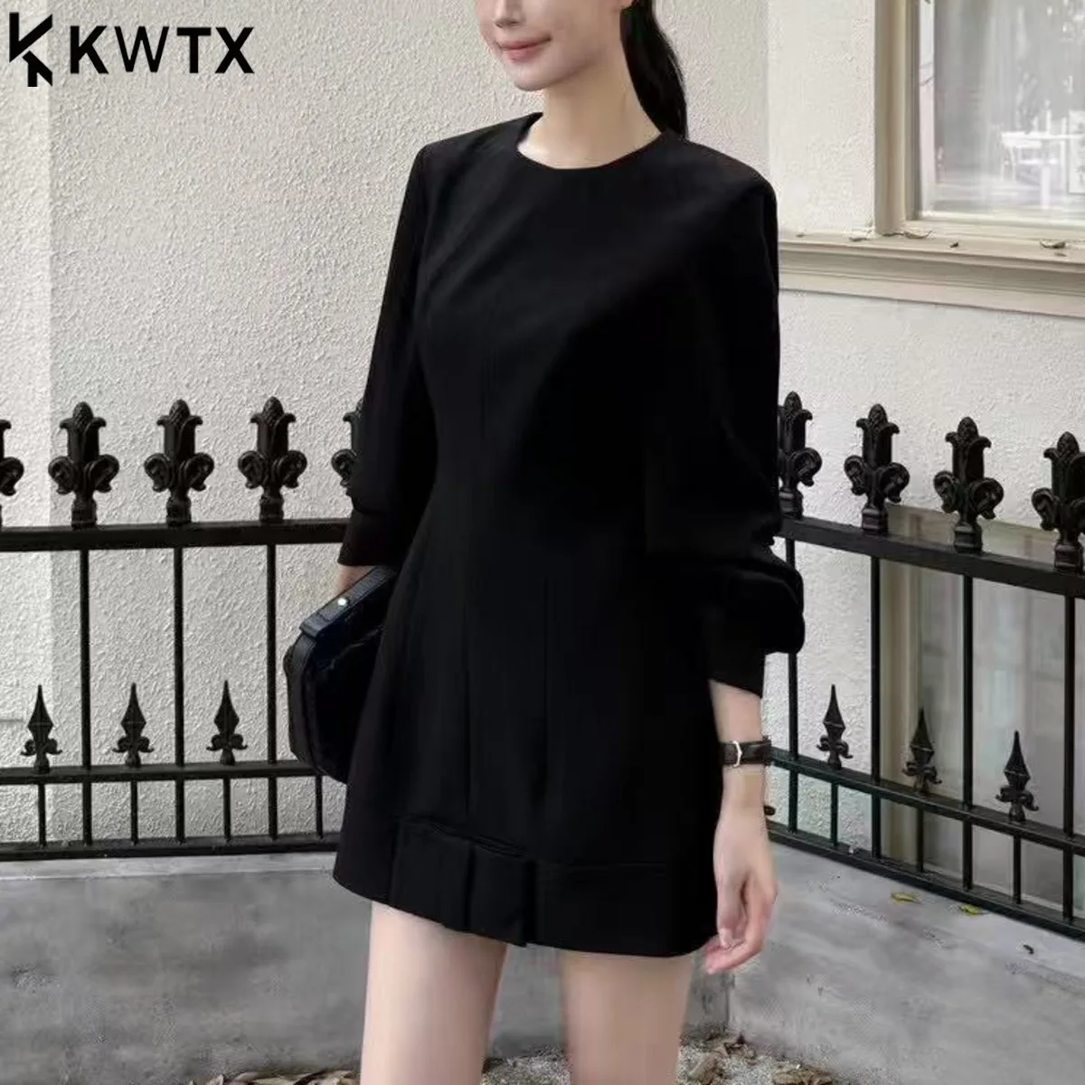 

KWTX Элегантный женский плащ 202, осень-зима, повседневная офисная повседневная верхняя одежда средней длины, модная верхняя одежда