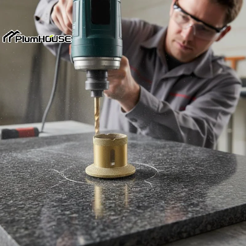 

M10 Brazed Diamond Washbasin Core Drill Bit Hole Opener Table Basin Tool For Granite Marble Tile Drilling Cutter