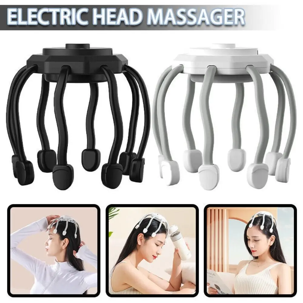 Deep Sleeping Unblock Headache Stress Relief And Fun Electric Head Massager Multi-Point Massage Relief Relax Scalp Massager