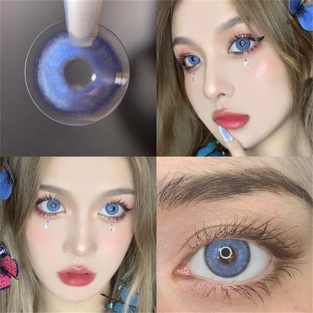 Lentes de contacto cosméticas B49-Cerisecon Hajime Sorayama, lentes naturales para pupila hermosa, graduación para miopía, 2 unidades/par