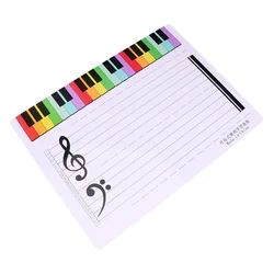 Erasable Music Staff Piano Practice Board Musical Note Whiteboard Music Staff Erasable Plastic Board Staff board for Teaching