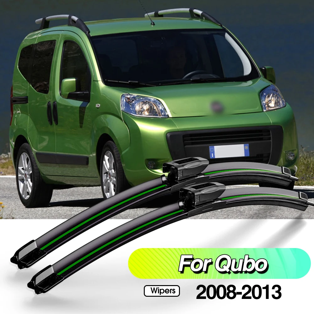 

For Fiat Qubo 2008-2013 2pcs Front Windshield Wiper Blades Windscreen Window Accessories 2009 2010 2011 2012