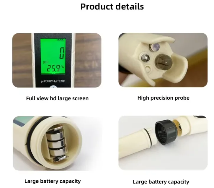 2026 New  test pen 4-in-1 digital pH meter with ATC function to measure PH/ORP//temperature