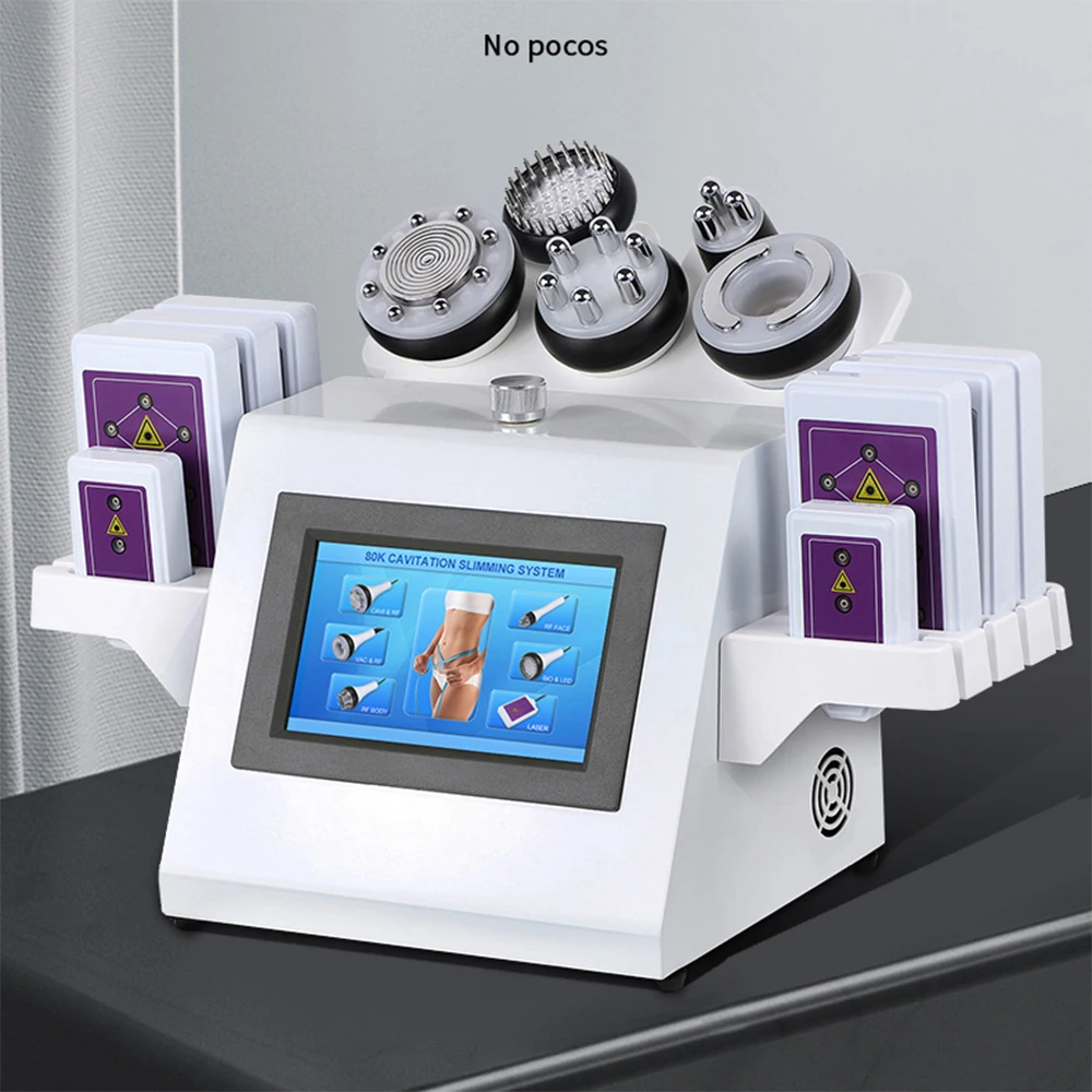 2024 NEW 7 in 1 Ultrasonic Liposuction 80k Vacuum Cavitation Body Slimming Lipo Slim Machine For Salon Or Home With CE