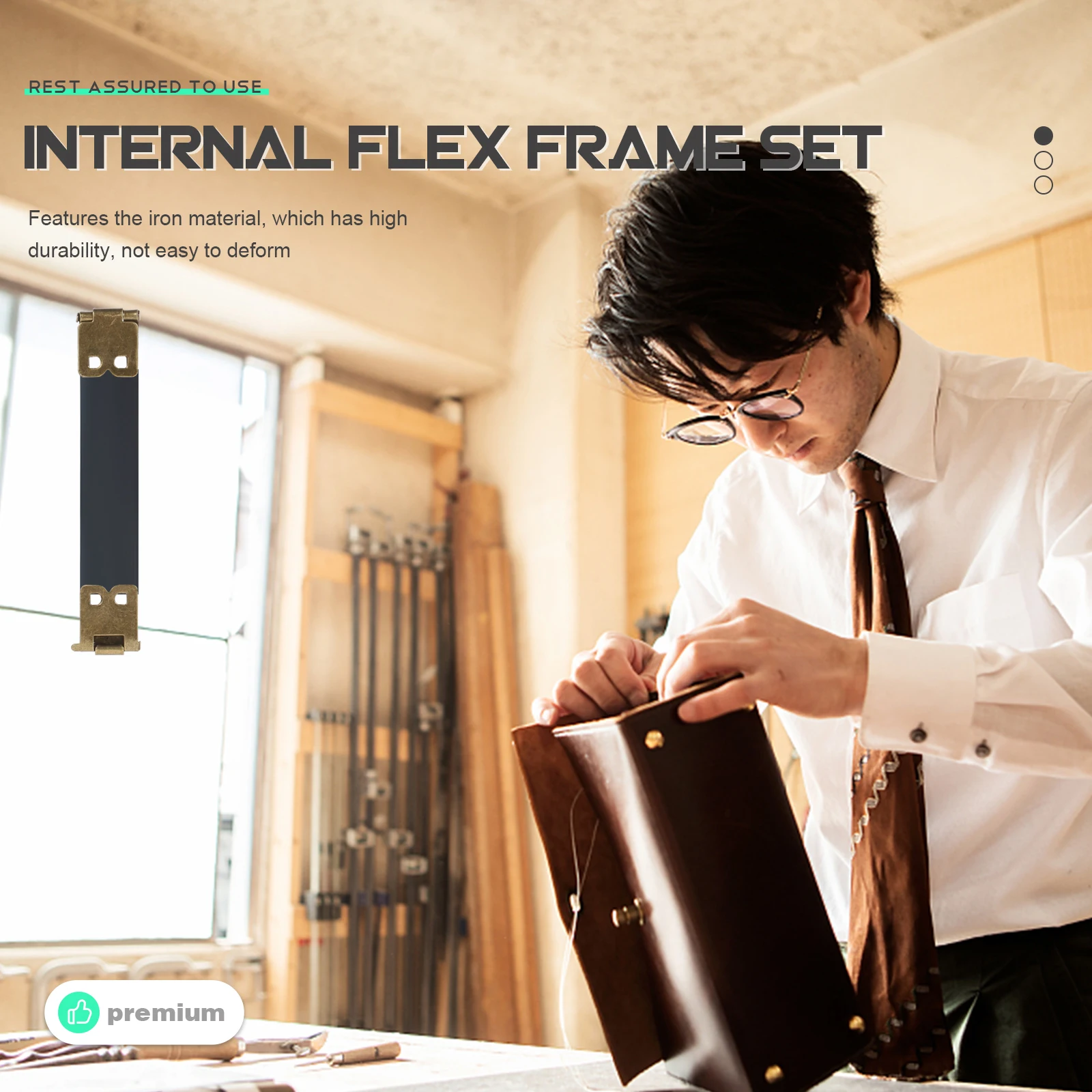 

20Pcs 8Cm Metal Internal Flex Frame Strong Elasticity Clasp for Purse Handbag Sewing Craft Accessories Purse Hardware