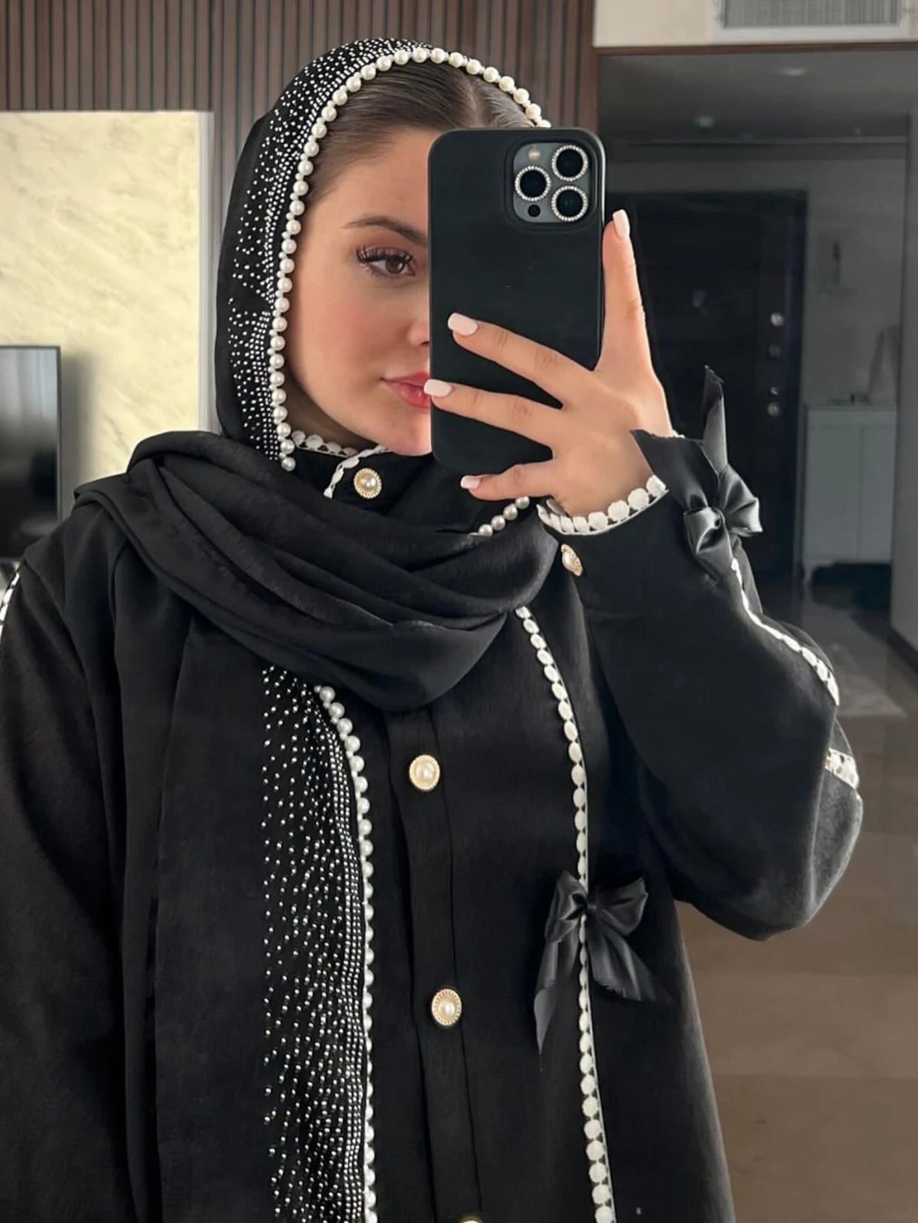 Moda diamante brillo Rhinestone Hijab liso satén perla bufanda edición festiva Hijabs chales musulmanes diadema pañuelo islámico