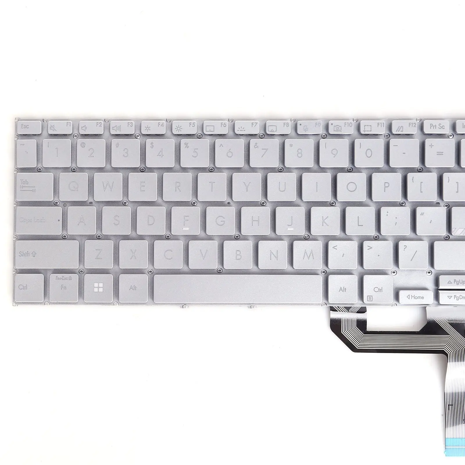 US Laptop Keyboard for ASUS X1502 Silver