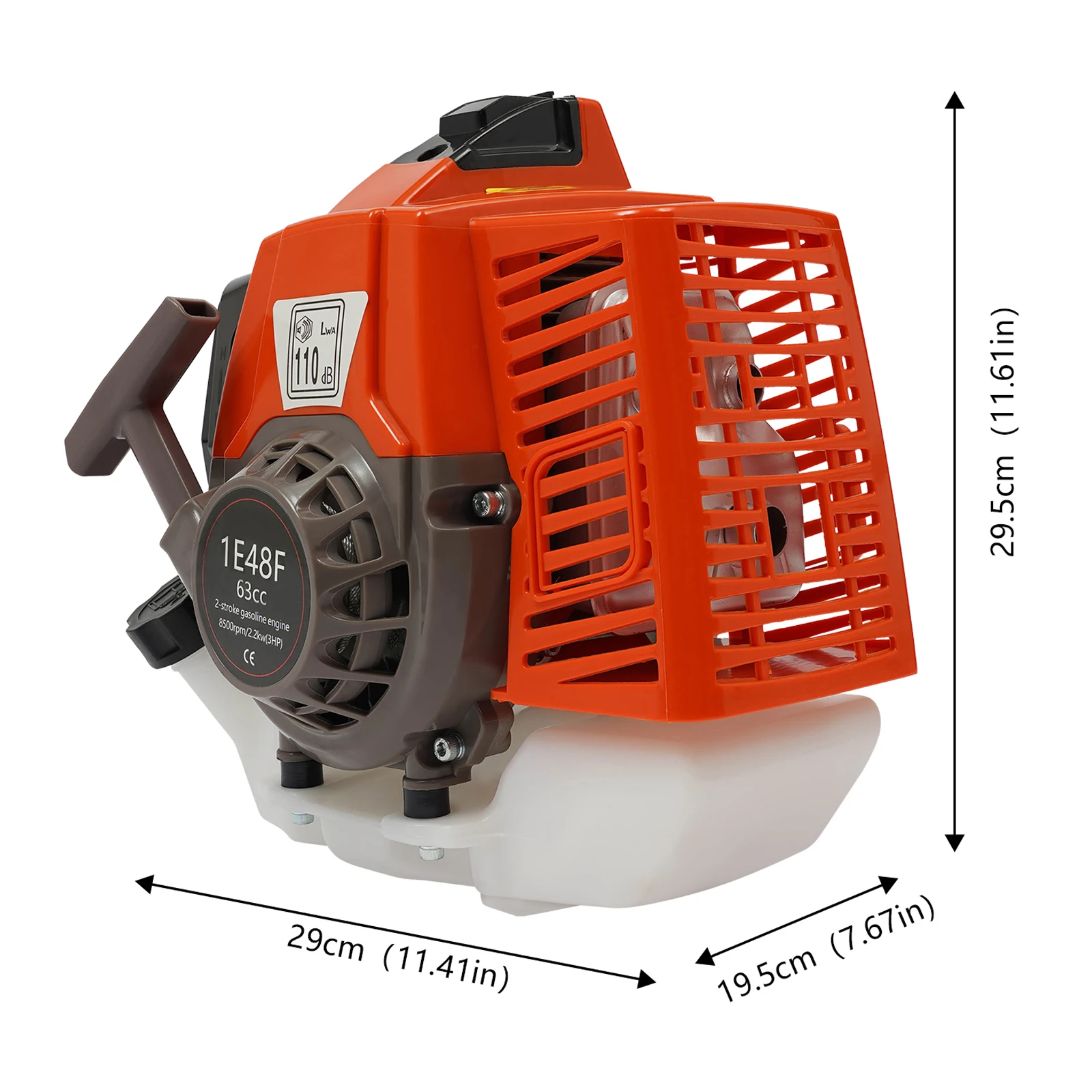 63CC 2-Stroke Engine, Gasoline Engine, 48F 2-Stroke Gasoline Engine 8500r/min