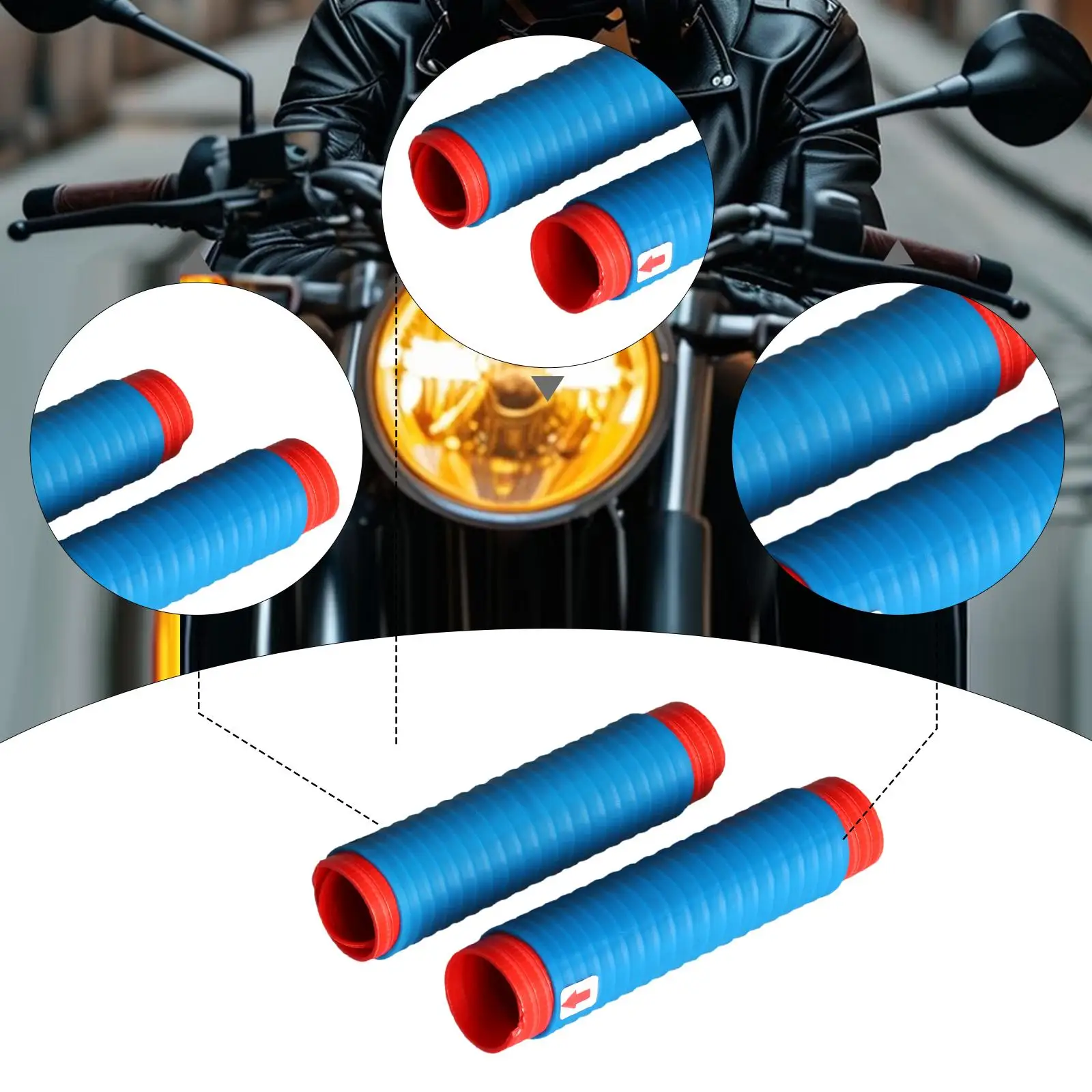 

2-х предметная крышка ручки мотоцикла, мягкая сменная нескользящая крышка ручки мотоцикла, силиконовый рукав для аксессуаров для мотоциклов