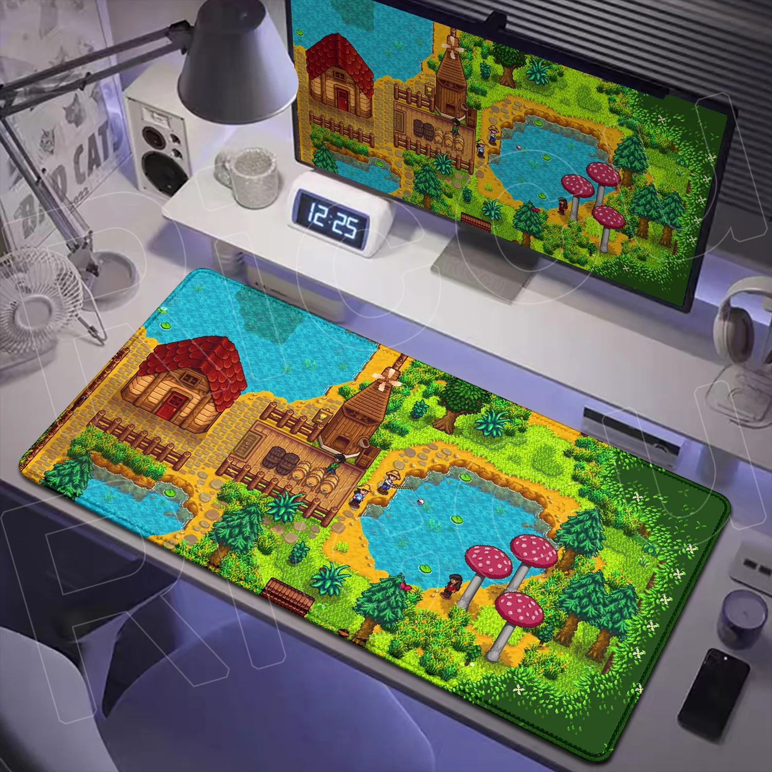 HD Print Rubber Playmat Non-slip Office Carpet XXL New Laptop Mouse Home Computer Deskmat Game Stardew Valley Speed Keyboard Pad