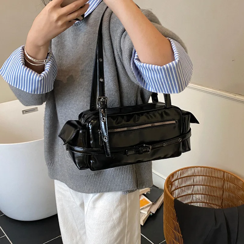 

2025 New Korean Style Vintage Shoulder Bag for Women, Genuine Leather Multi-way Crossbody Underarm Purse, Bag for Women