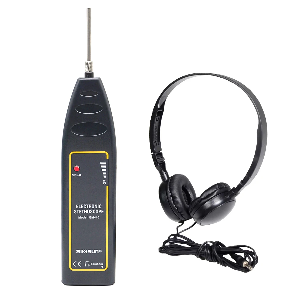 

EM410 High Sensitivity Automotive Stereo Noise Detector 100Hz~10kHz Frequency Electronic Stethoscope Diagnostic Tool Probe