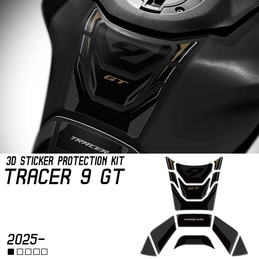 

For Tracer 9 GT 2025 sticker 9GT Ceramic Ice- Accessories fuel tank protection 3D epoxy resin sticker tank