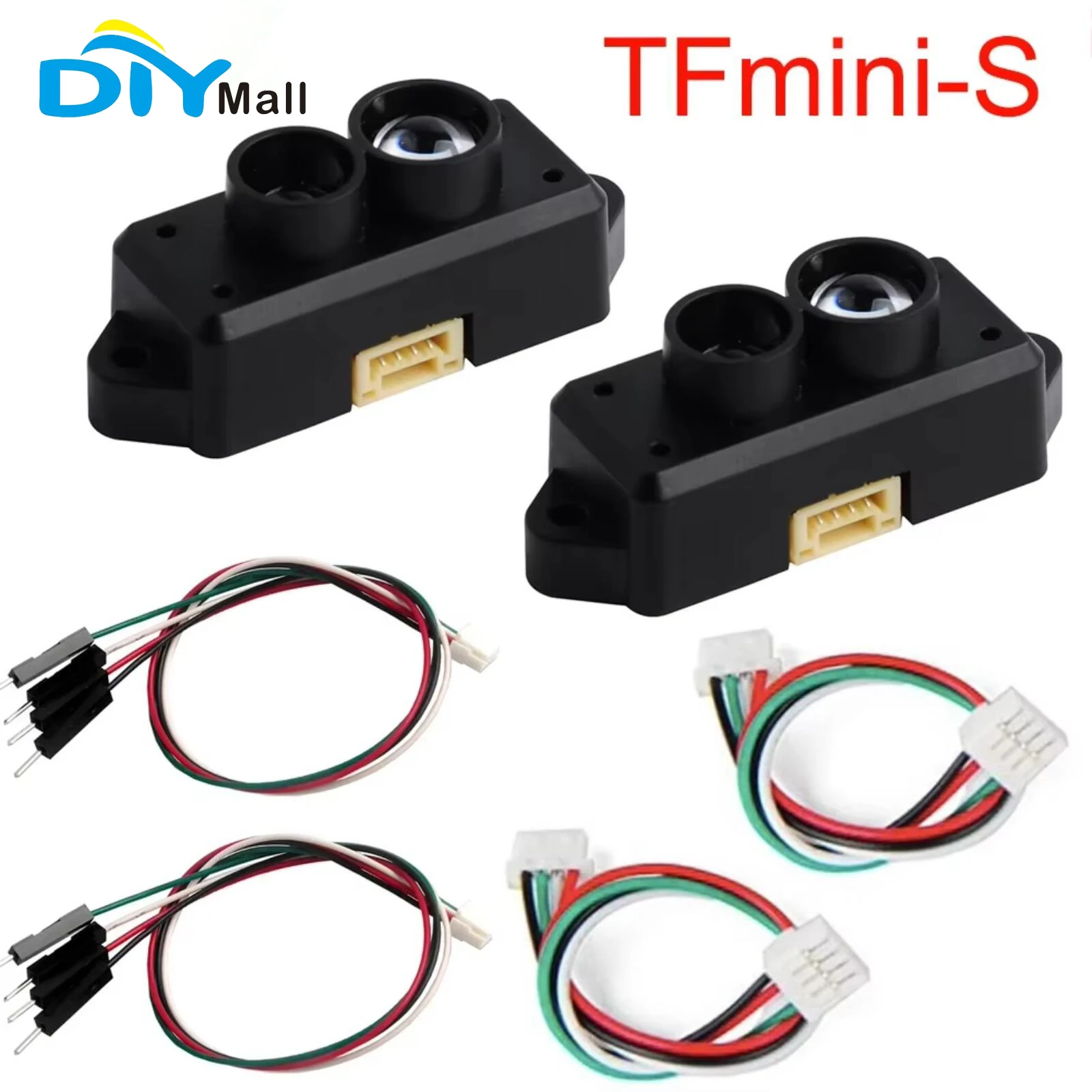 2 قطعة وحدة استشعار ليدار TFmini-S مطورة 0.1-12 متر TOF تتراوح مع UART/I2C لروبوت الطائرة بدون طيار اردوينو