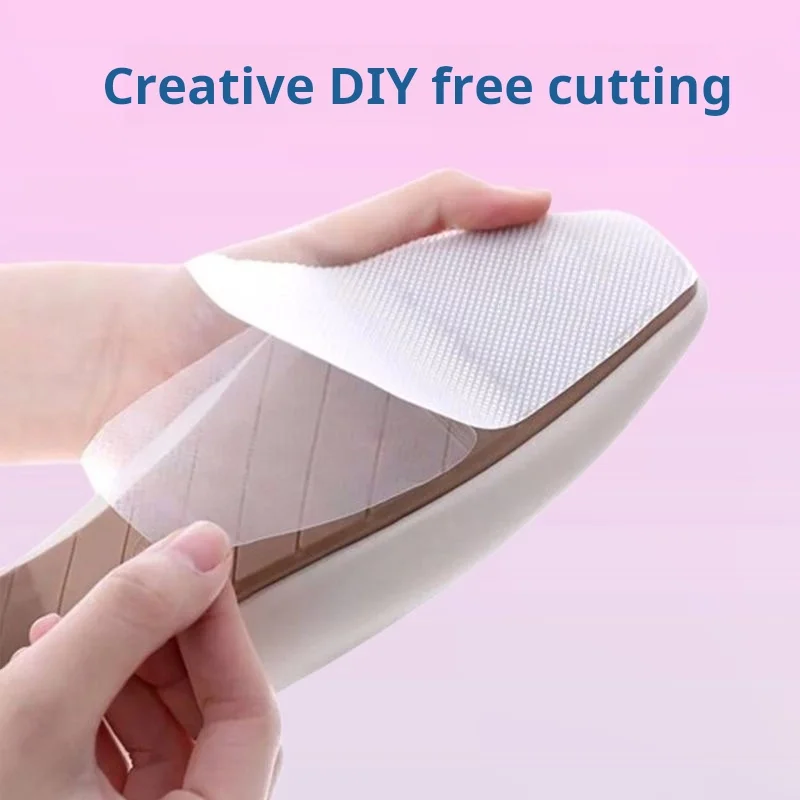 شريط مضاد للانزلاق لباطن الأحذية – مقاوم للاهتراء، DIY، قابل للتشذيب بحرية، نسيج ماسي، لزج فائق، وسادات كعب غير قابلة للانزلاق