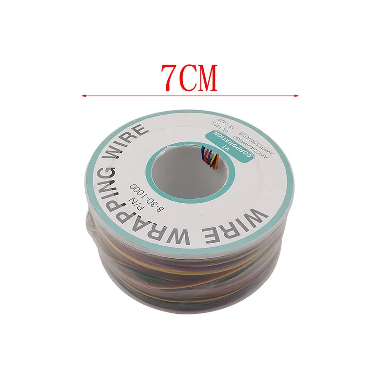 1Roll 30AWG Electronic Wire Single Core Solid Tinned-Copper Cable PCB Solder Test Jumper Circuit Board OK Wire UL1423 30AWG