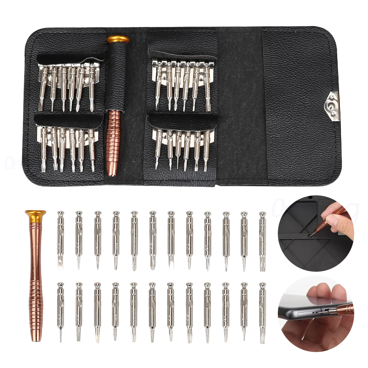 

1 комплект прецизионных отверток 25 в 1, набор инструментов для ремонта, небольшой набор отверток со звездой/Y-типа/плоским лезвием/треугольные отвертки