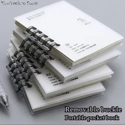 A7 Mini Notebook Pocket Book Portable High Beauty Notepad Small Portable Notebook Loose Leaf Removable Buckle