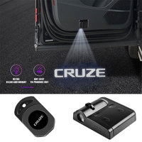 2Pcs LED Car Door Logo Projector Lights For Chevrolet Cruze J400 2014 2015 2016 2017 2018 2019 LED Lamp Sticker Car Accessories