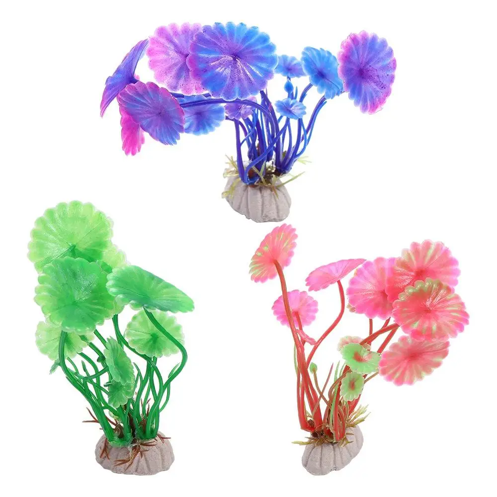 10cm Simulation Aquatic Plants Red/Green/Purple Fake Artificial Water Plant Plastic Simulation Underwater Plant Fish Tank Decor