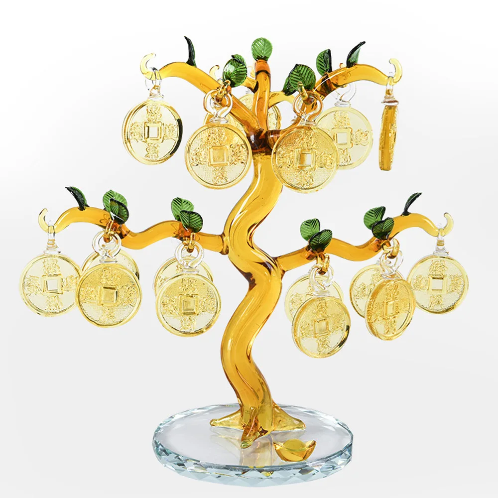 Yellow crystal material pachira macrocarp&Pachira aquatica&Money tree for decoration Ornaments and gift