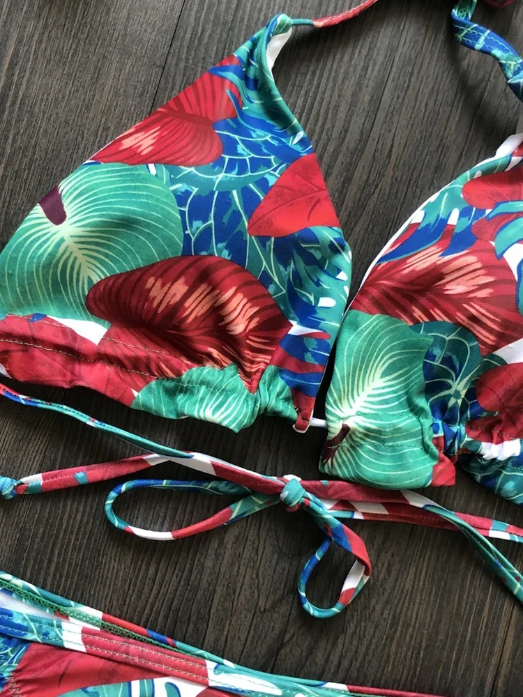 2025 Sexy Micro Bikinis Swimwear Women Swimsuit Push Up Biquini Bikini Set  Beach Wear Printed Bathing Suit Female