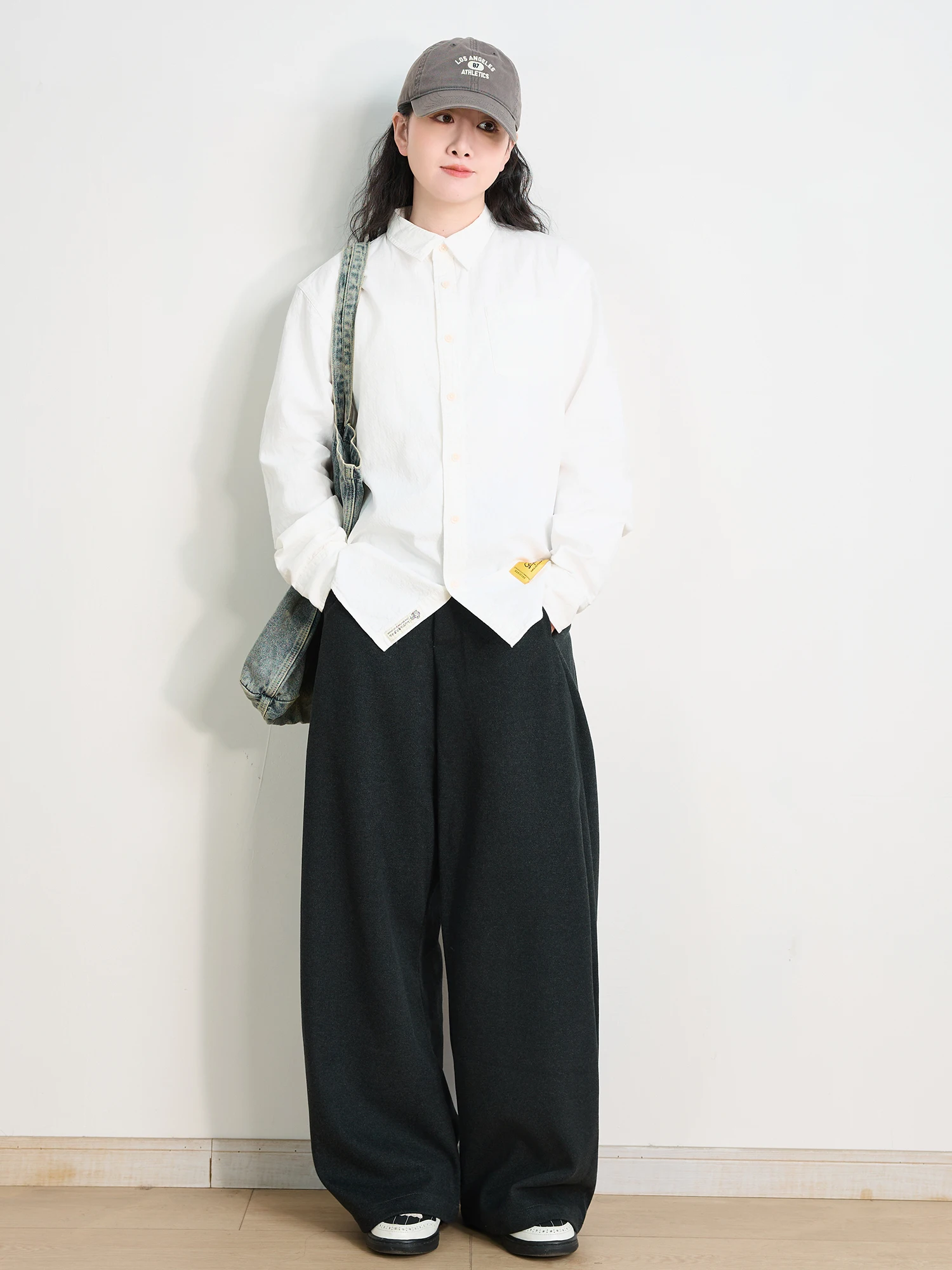 

Casual Cotton Long Sve White irt Spring Autumn New Sle ex Loose Design Breathable Thin Quali for Men And Women