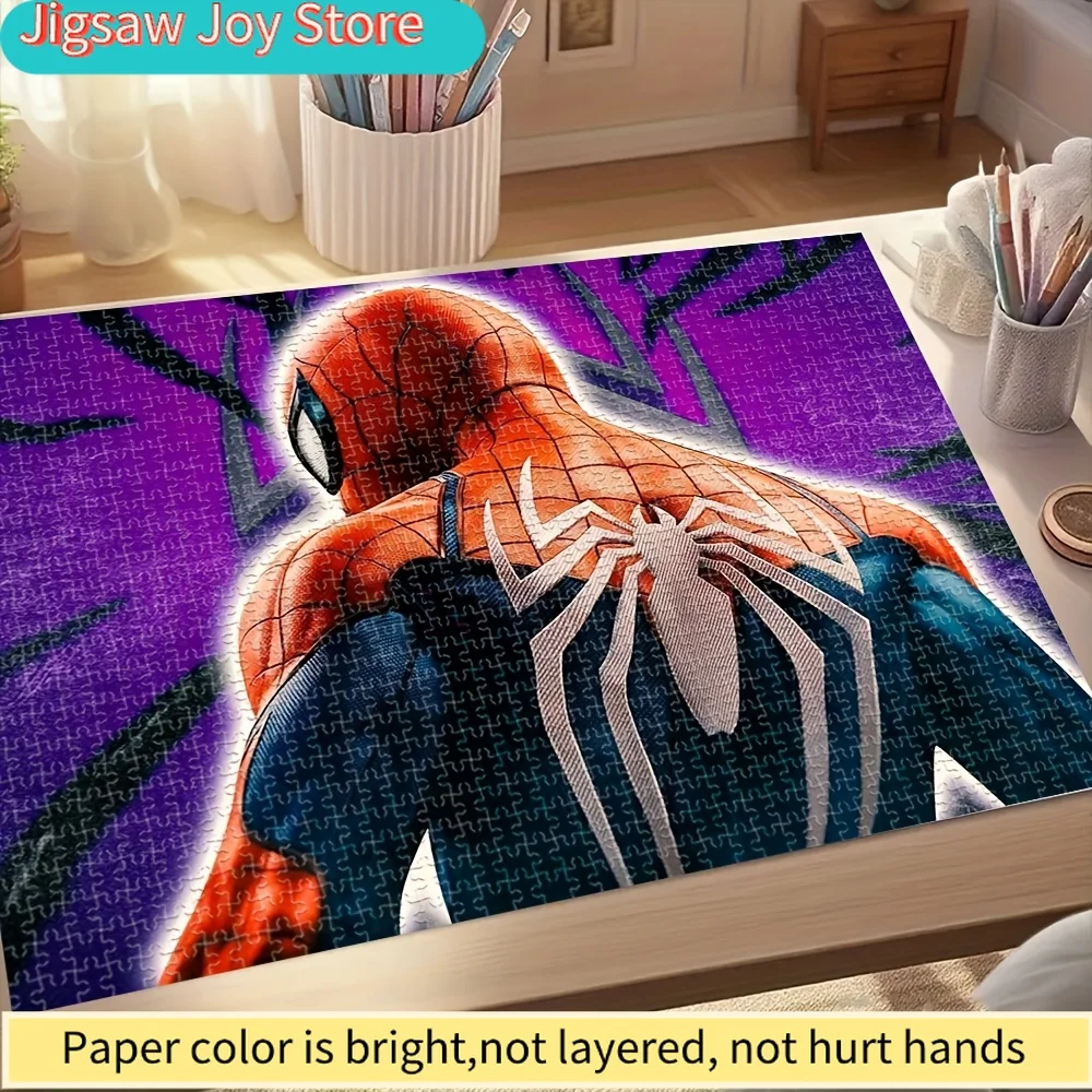 

Пазл «Человек-паук», миниатюрная креативная игрушка, веселая семейная игра, тонкая работа, украшение для стены, плотный и прочный, подарок для вечеринки, аниме-стиль