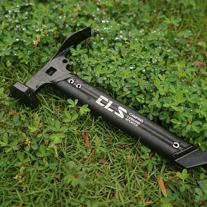 

Camping Essential! Mini Tent Hammer with Stake Remover. Stainless - Aluminum Build, Great for Nailing.