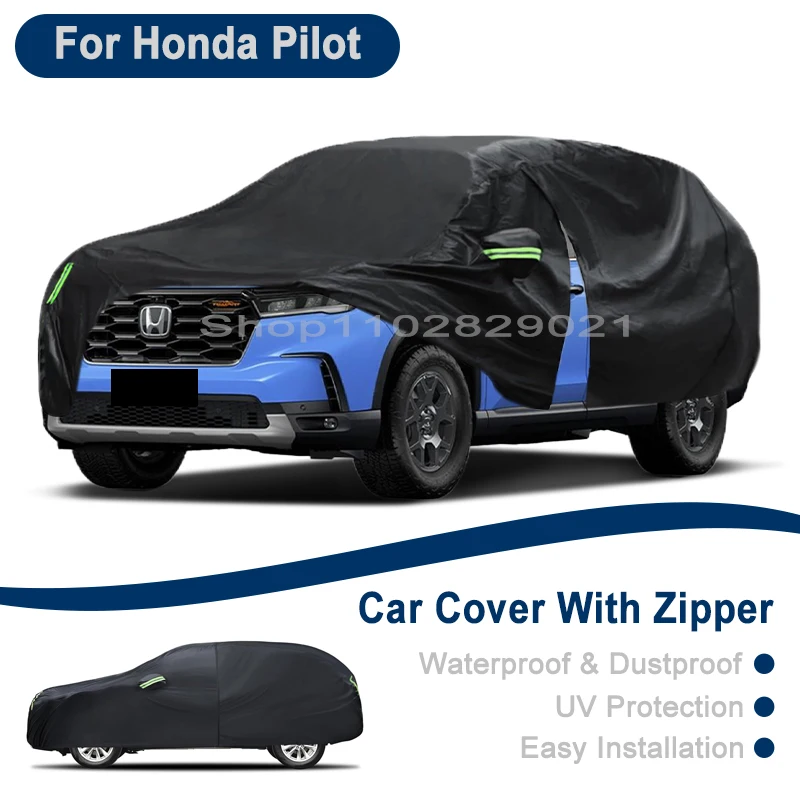 

Всепогодный чехол для автомобиля Honda Pilot - с боковой молнией, водонепроницаемый, пылезащитный, солнцезащитный чехол для автомобиля