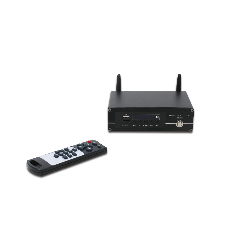 Wireless WiFi/ Blue-tooth/ USB/ SD 2 Channel 60W Audio Amplifier for Smart Home Multi-room Audio