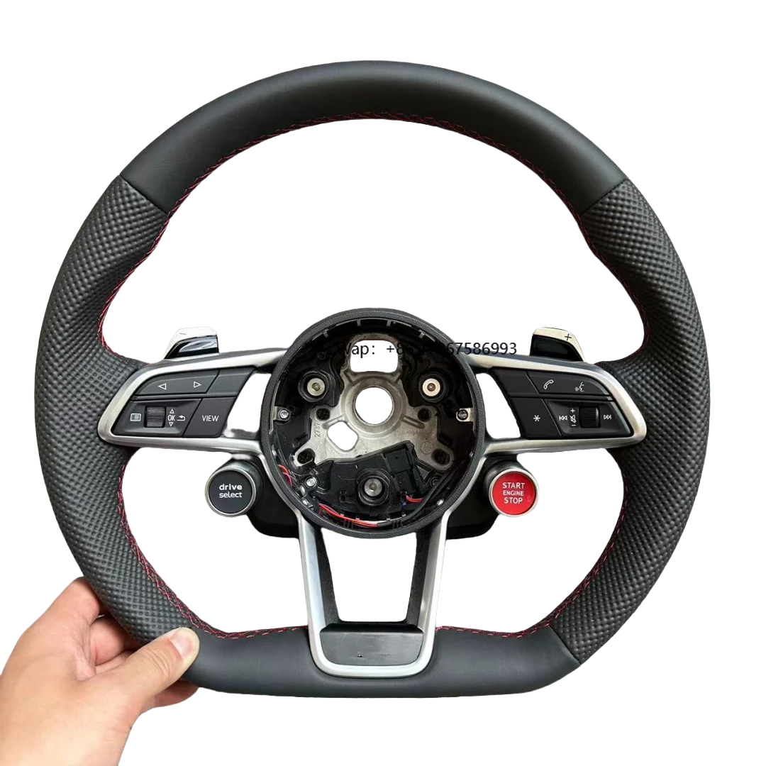 

New Factory Perforated Leather Steering Wheel for A3 A4 A5 A6L A8 Q5 Q7 Q8 TT B9 Car Steering Wheel