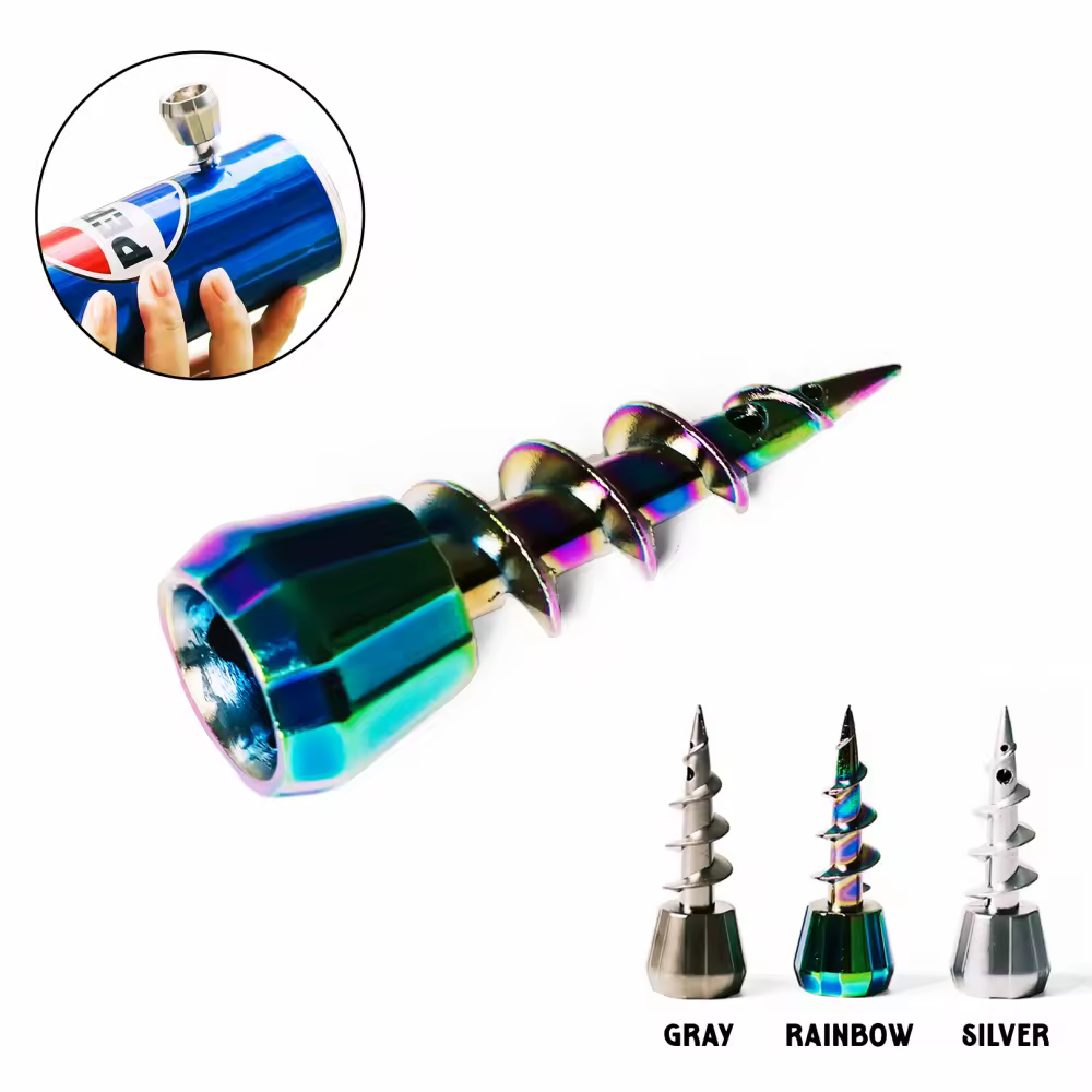 Cuencos de Metal de 23mm, estilo espiral, cabezal de tubería de agua para cachimba, cuenco para tabaco, Shisha para hacer botellas de plástico, accesorios para cachimba
